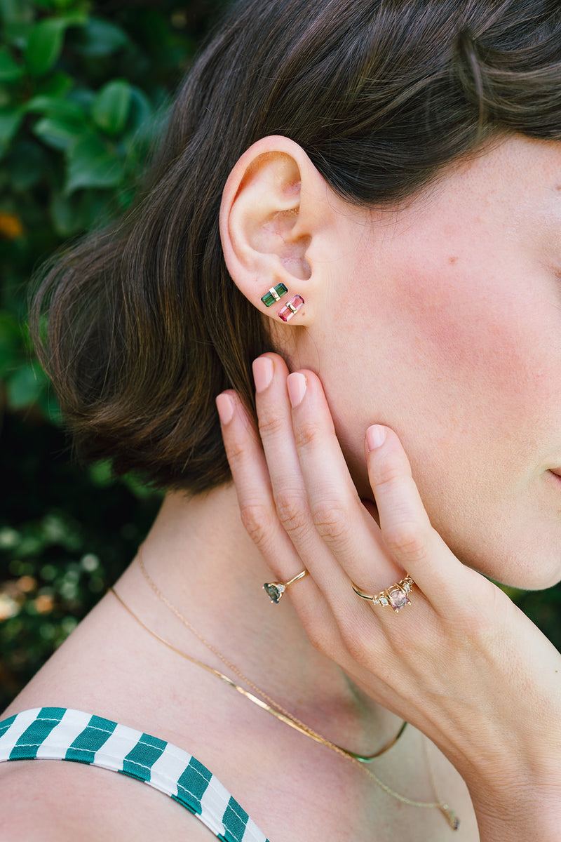 Mismatch Tourmaline Studs
