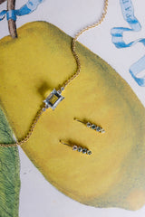 Gradient sapphire Fishhooks