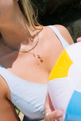 Cotton Candy Aquamarine Necklace