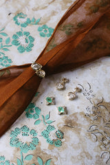 Baroque Emerald Studs