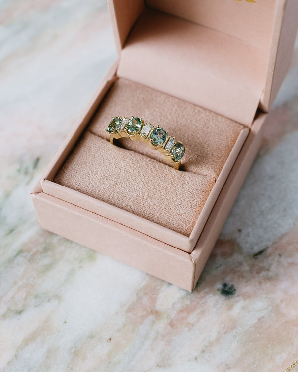 Sapphire & Baguette Ring