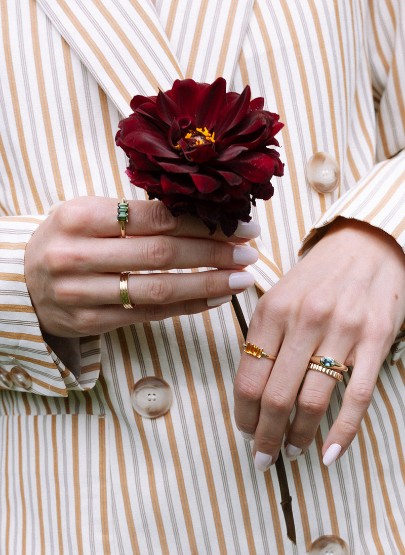 Oval Sapphire Signet Ring
