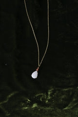 Peach Diamond Opal Pendant