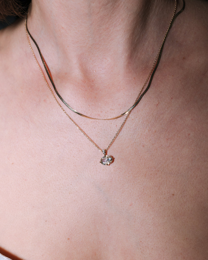 Antique Diamond Hidden Halo Pendant