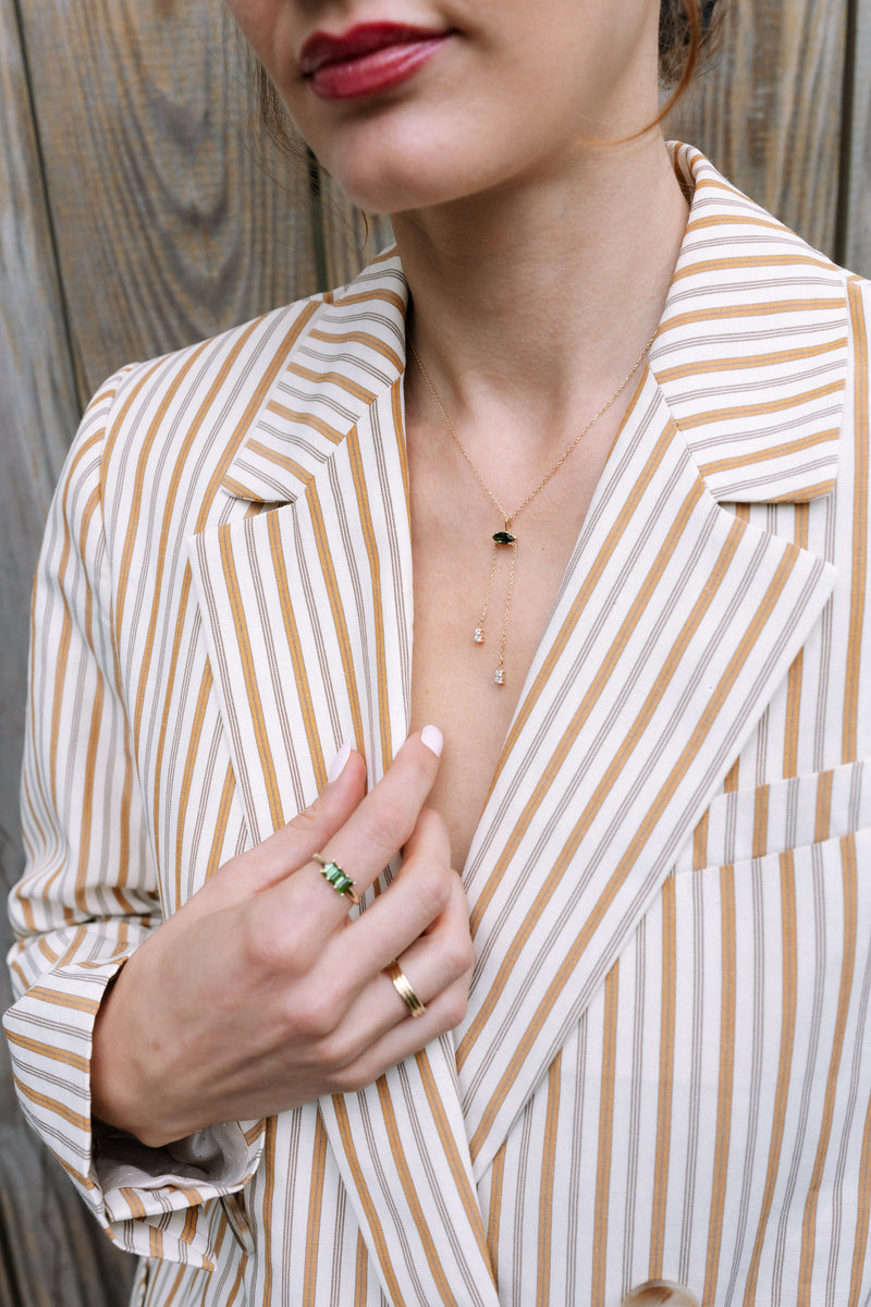 Green Tourmaline Lariat