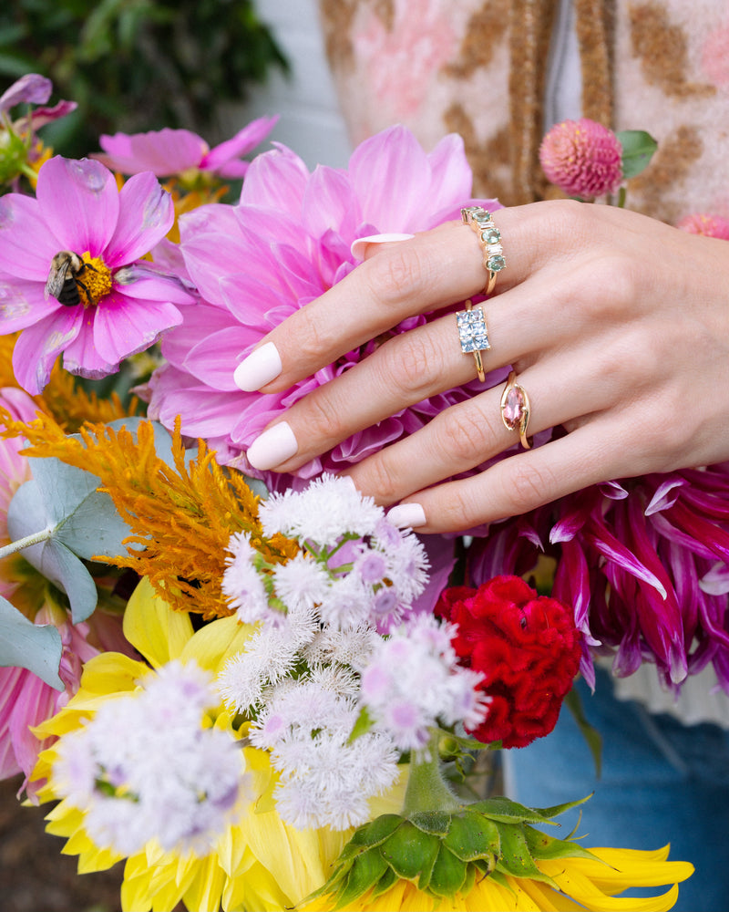 Sapphire & Baguette Ring