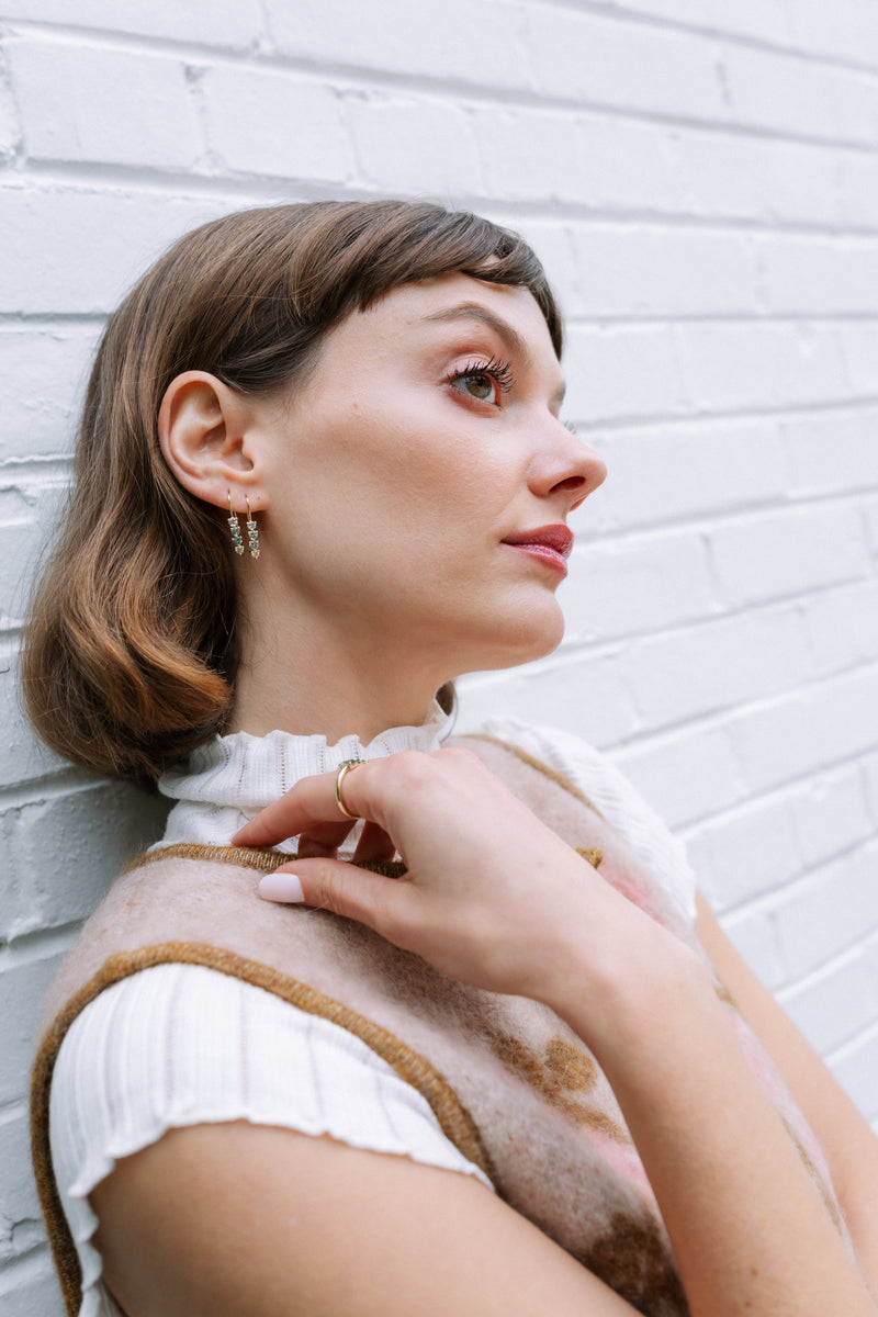 Gradient sapphire Fishhooks