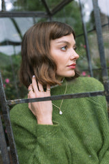 Peach Diamond Opal Pendant