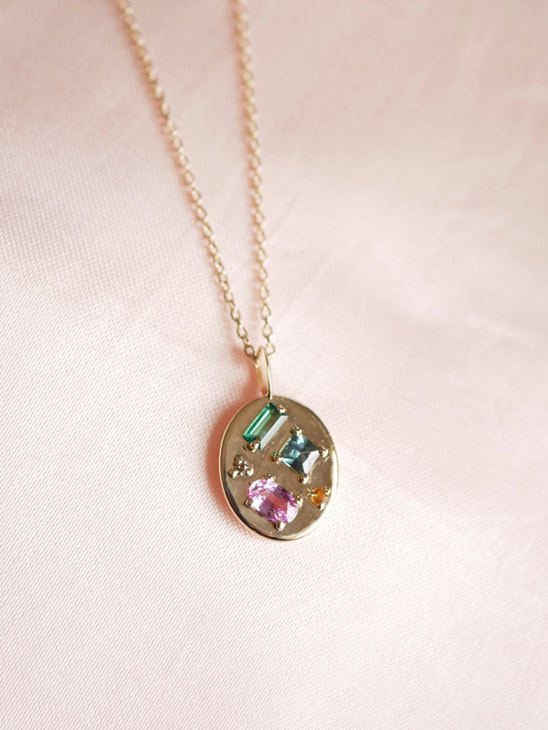 Mixed Cut Rainbow Pendant