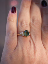 Green Parti Sapphire Garden Ring