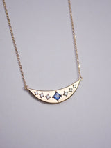Blue Sapphire Arc Pendant