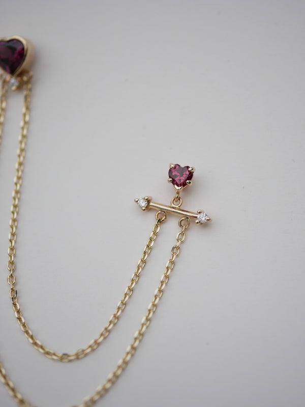 Flaming Heart Brooch