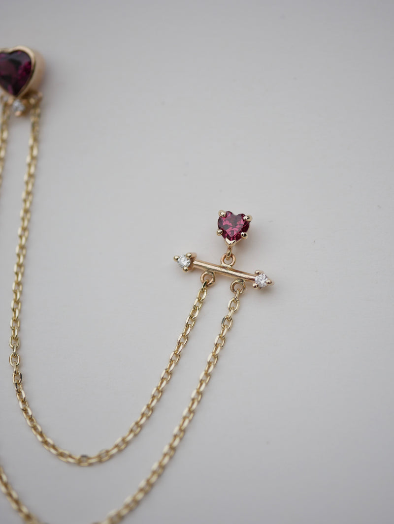 Flaming Heart Brooch