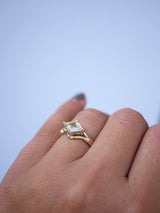 Flawless Lozenge Lover’s Knot Ring