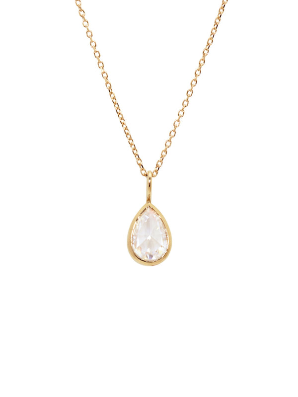 Moissanite Pear Pendant