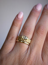 Wide Bead-Set Eternity Band