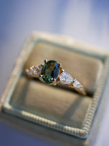 Green Sapphire Mermaid Ring