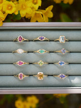 March Aquamarine Signet Ring
