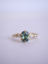 Teal Sapphire Fioré Ring