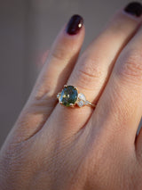 Green Parti Sapphire Garden Ring