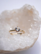 White Sapphire Prong Ring