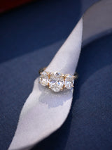 Oval Diamond Trilogy Ring