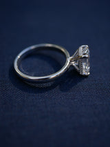 Emerald Cut Diamond Hidden Halo