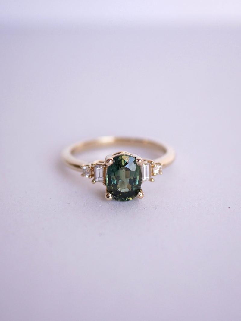 Green Sapphire James Ring