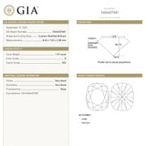 1.57ct 8.45x7.02x2.58mm GIA VS2 D Cushion Rosecut 20723-01