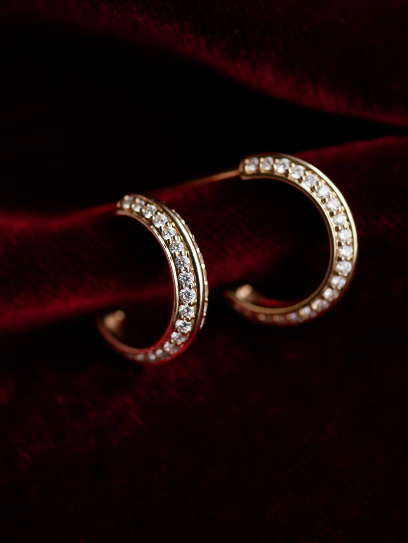 Mirrorball Diamond Hoops