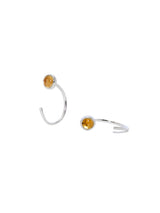 Citrine Hugger Hoops