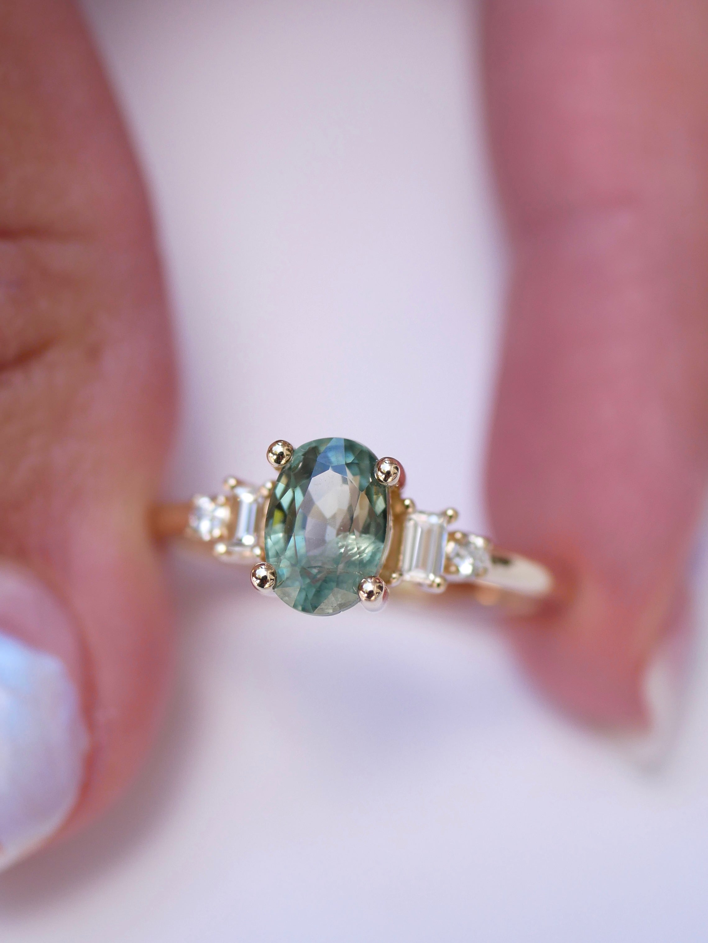 Green Sapphire James Ring – Emily Warden Designs