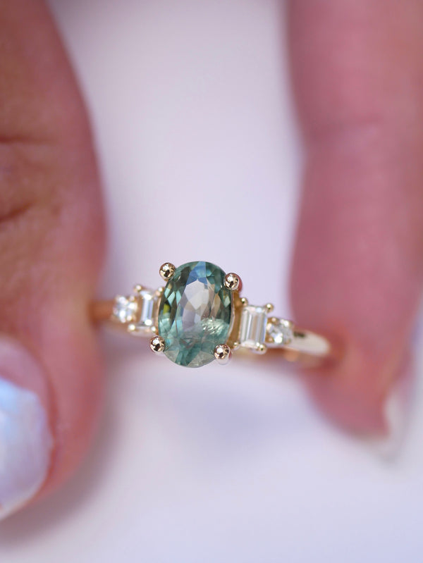 Green Sapphire James Ring