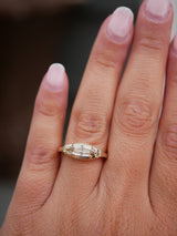 Geo Oval Diamond Signet