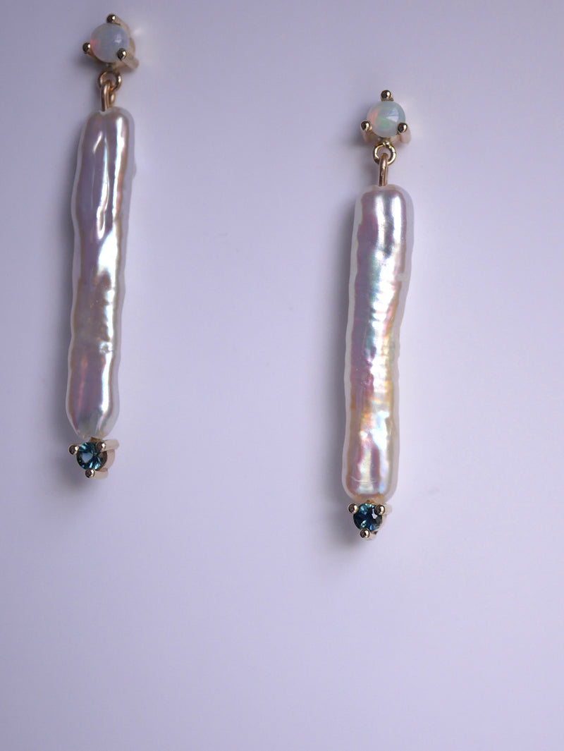 Pearl Pillar Earrings