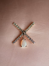 Diamond & Opal Crest Brooch