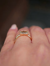 East West Elongated Cushion Diamond Ring