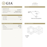 1.50ct 8.19x6.97x3.12mm GIA VS2 J Hexagon Step Cut 21961-01