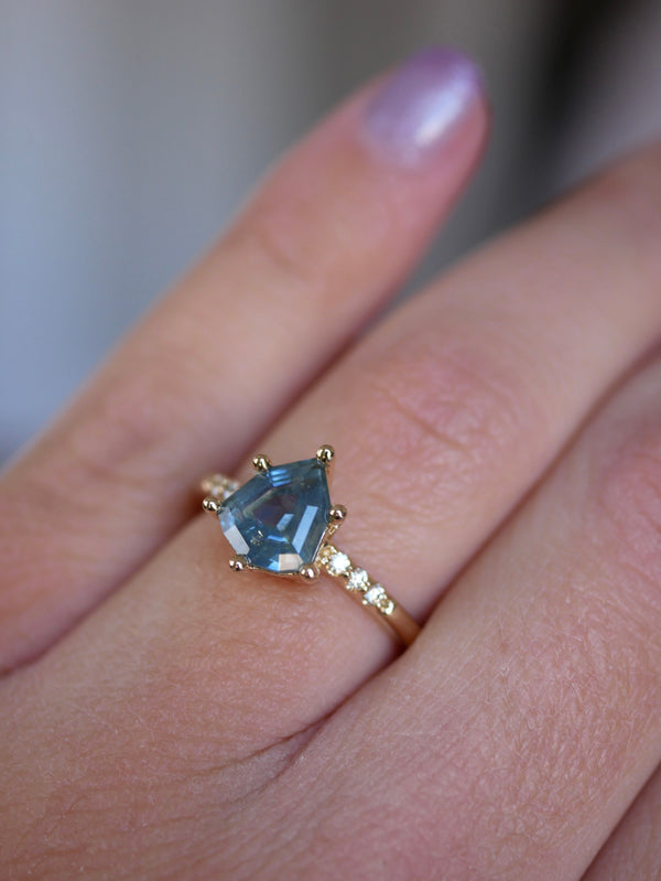 Shield Sapphire Reign Ring