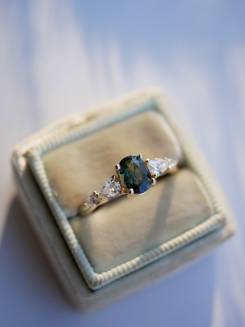 Green Sapphire Mermaid Ring