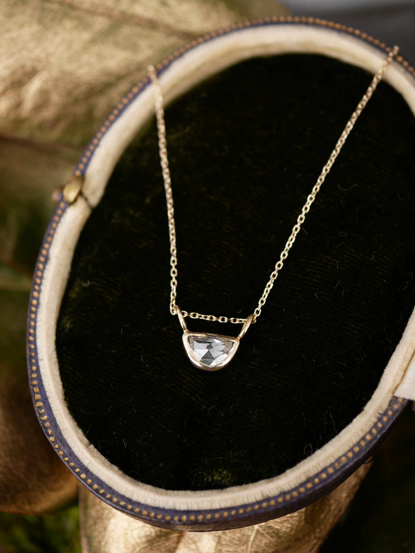Diamond Halfmoon Pendant