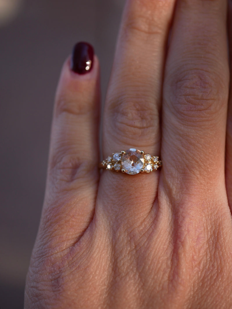 Champagne Sapphire Scatter Ring