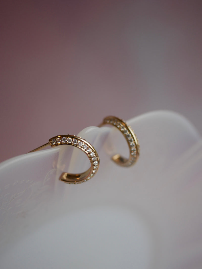 Mirrorball Diamond Hoops