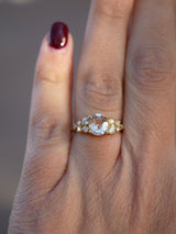 Champagne Sapphire Scatter Ring