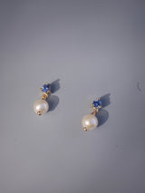 Sapphire Pearl Studs