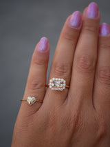 Peach Sapphire Diana Ring