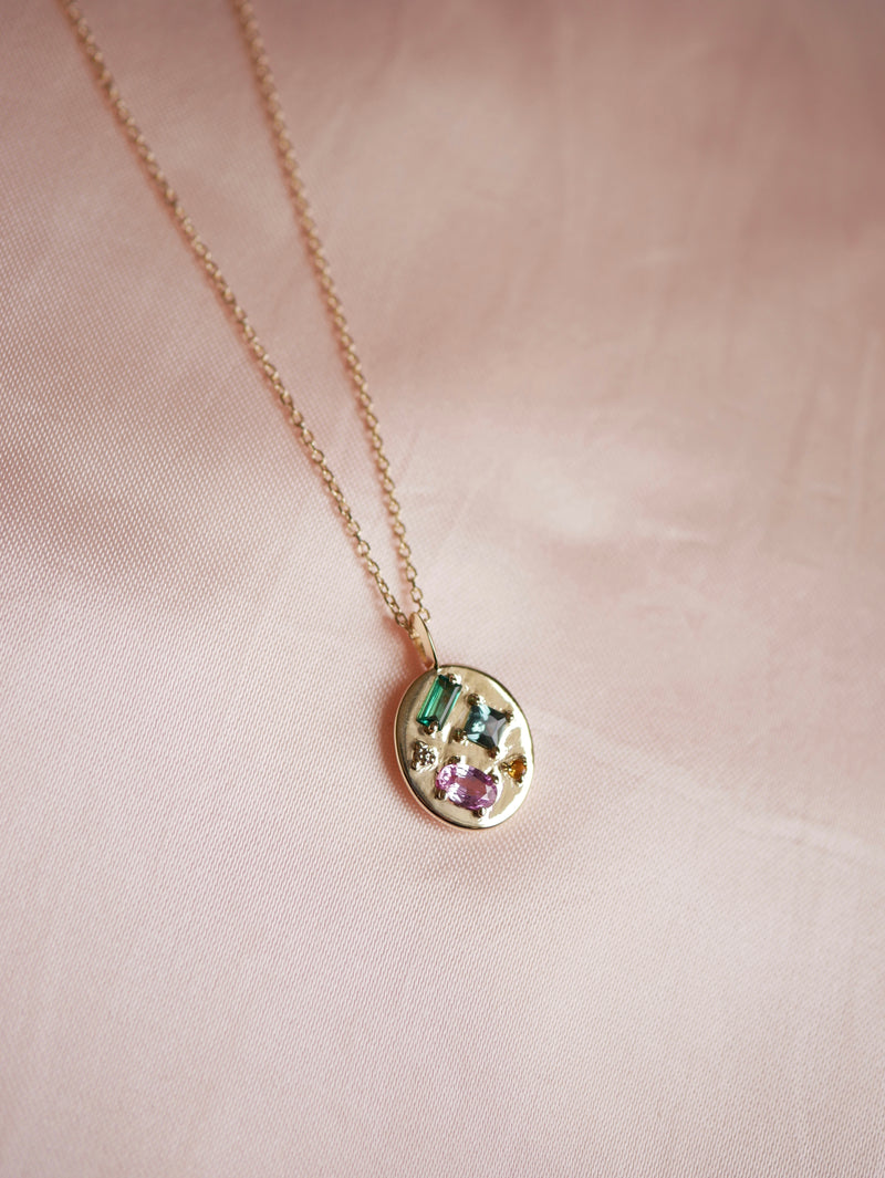 Mixed Cut Rainbow Pendant