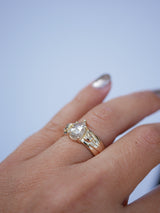 Pear Diamond Tulip Ring