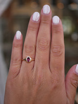January Garnet Signet Ring