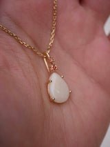 Peach Diamond Opal Pendant